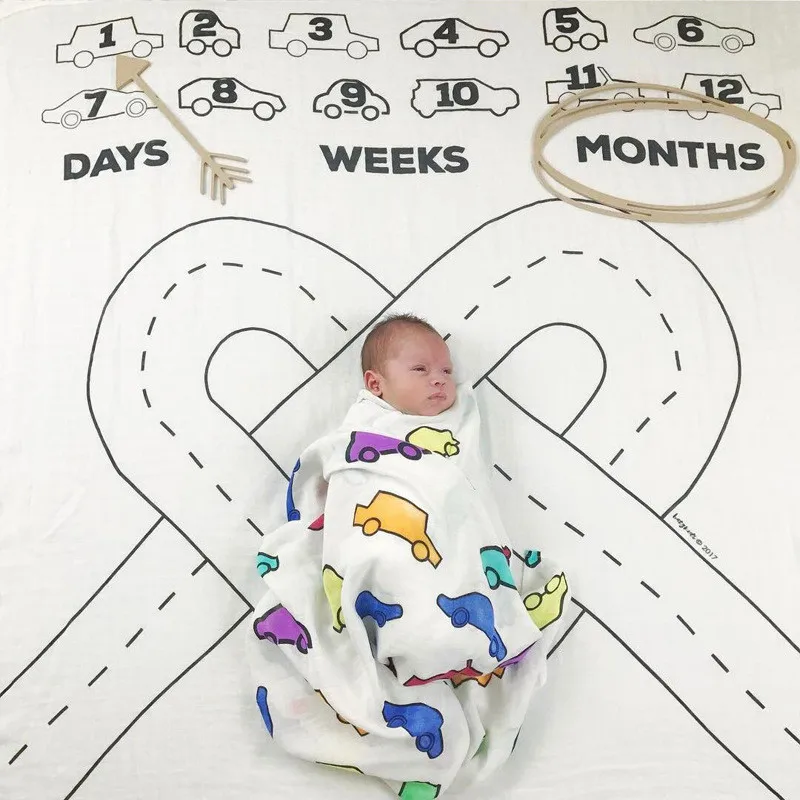 Детское одеяло-Ростомер для фотосъемки в течение месяца до месяца детское одеяло для фото новорожденный фон для фотосъемки ткань