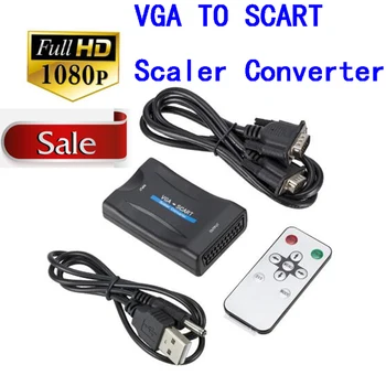 

1080P VGA to SCART HD Video Converter Adapter + Infrared Remote Control + USB Cable+VGA Cable support OVERSCAN and UNDERSCAN