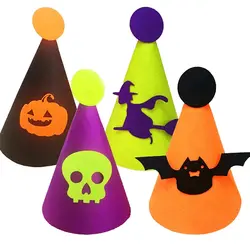 Детская Праздничная шапка с головным убором для Хэллоуина, маскарадный костюм, аксессуары для летучей мыши/ведьмы/тыквы/черепа
