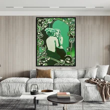 Mini-miroir d'autel imprimé, figurine de beauté, Art déco, nouvelle déesse, affiche d'art murale