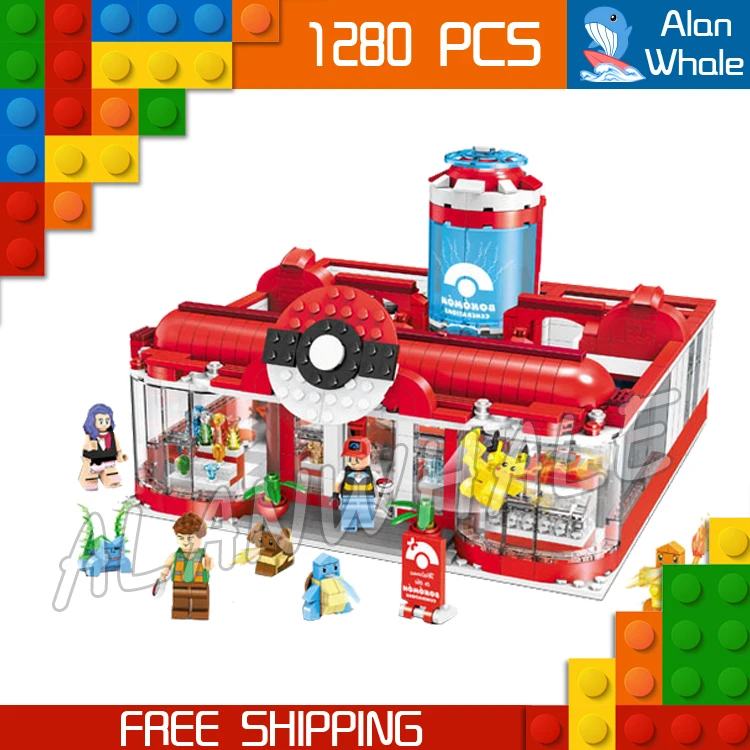 1280 Sztuk Nowy Pikachu Medical Center Model Building Blocks Przejść