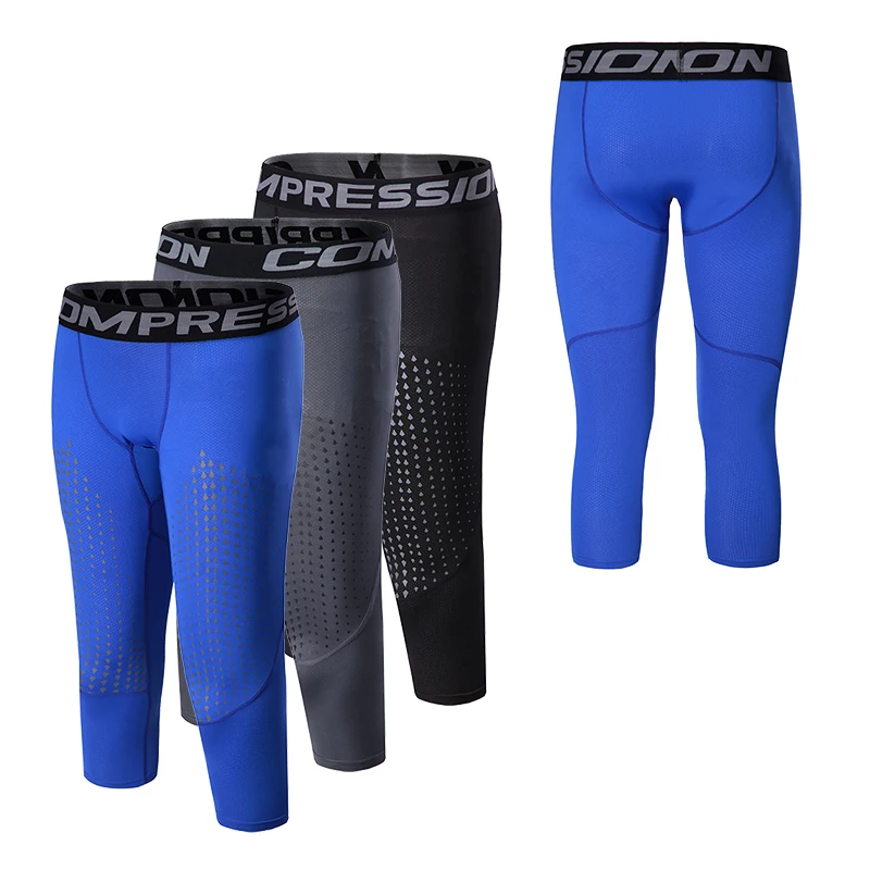 

Fitness Sport Shorts Men Running Fitness Sport Trunks Quick Dry Gym Sport Breathable Elastic Leggings Compression Tights Shorts