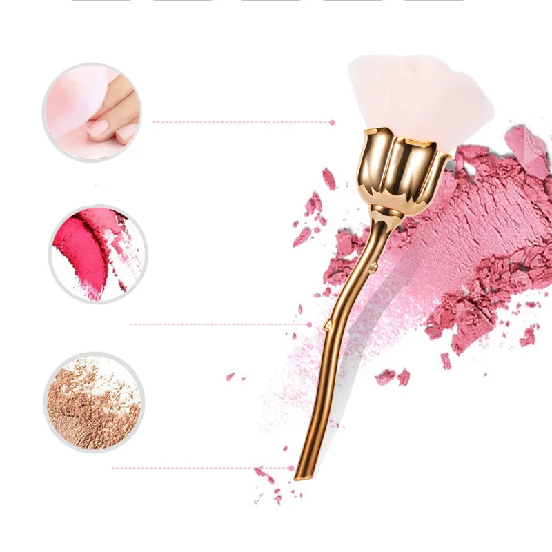 

Manicure Brushes Dust Brush For Manicure Rose Head Blush Powder Brushes Fashion Gel Nail Accessories Nail Material Tools