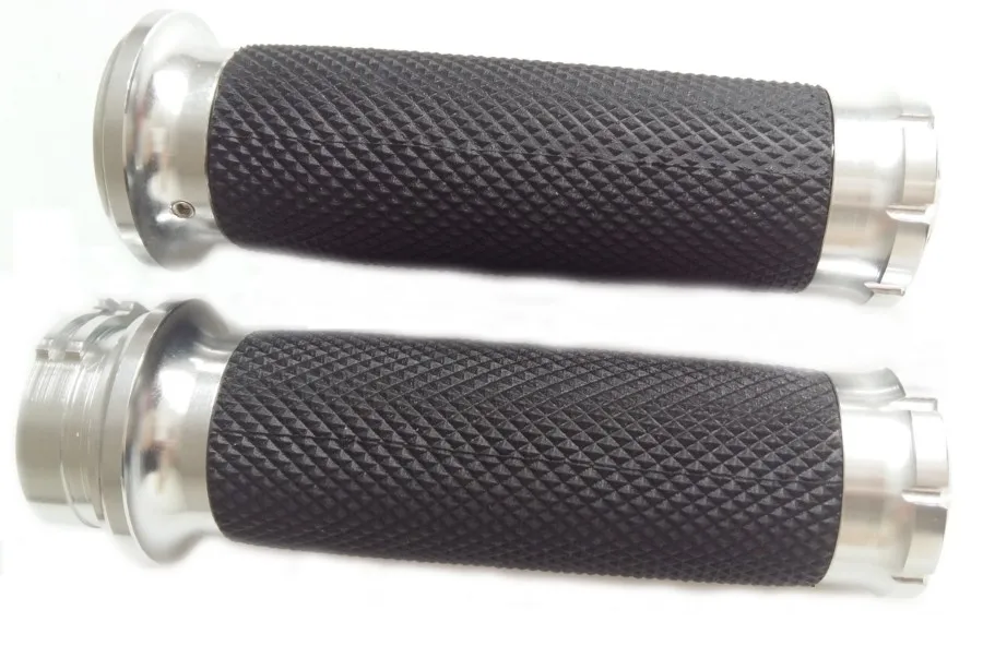 Серебряная мотоциклетная ручка с ЧПУ " 25 мм руль для Harley Sportster Touring Dyna Softail на заказ