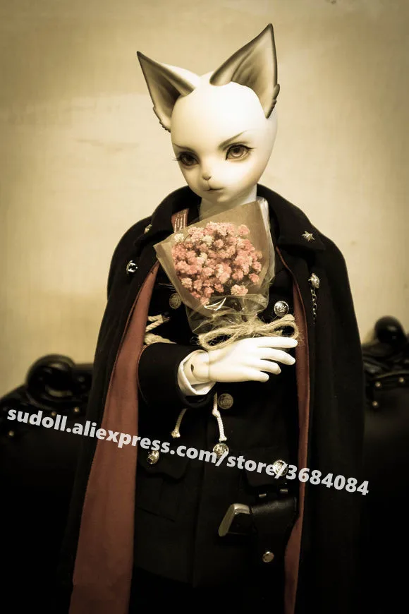 

SuDoll 1/3 BJD Doll Wolf Head Human Body Resin Bare Unpainted Doll + Random Eyes High Quality