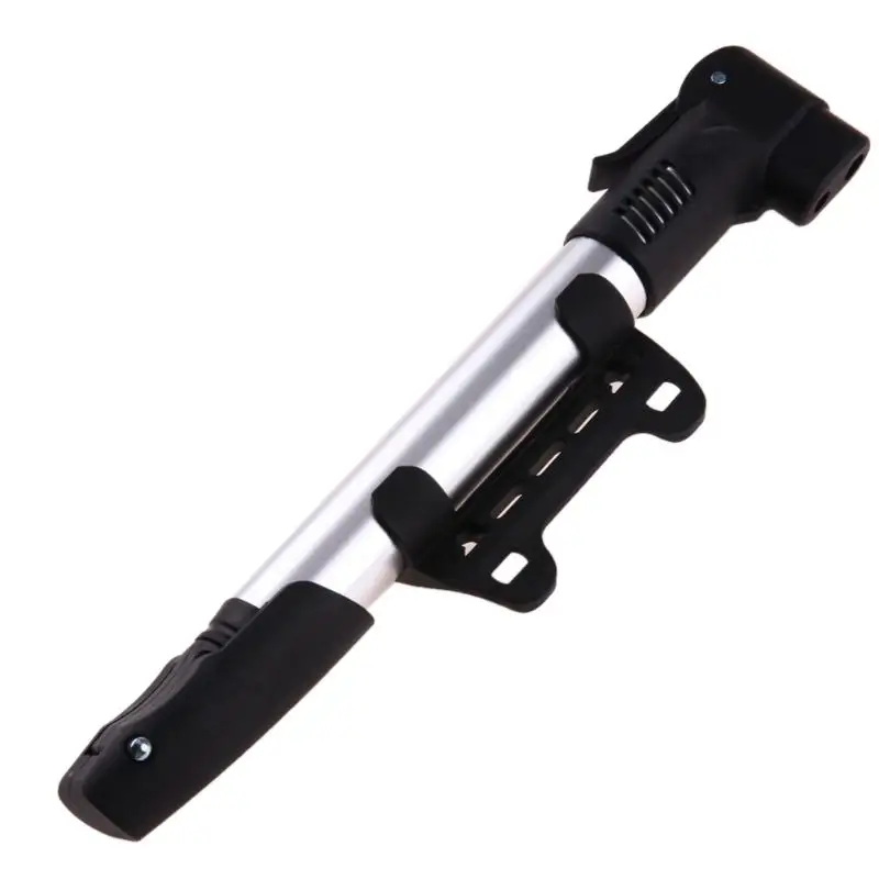 

Universal Schrader Presta F/V A/V MTB Road Aluminium alloy Bicycle Pump Silver Color High Pressure Bike Pump With Bike Mount