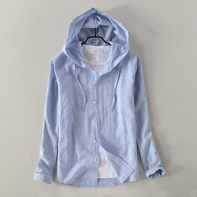 mens casual hooded shirts