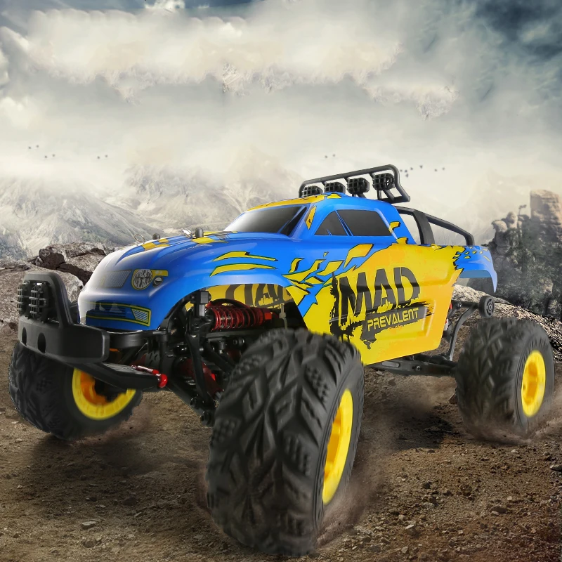 

2018 New JJRC Q40 1: 12 2.4G 4WD Short-course Truck Rock Crawler Off Road RC Car Mad Man Remote Control Car US Plug Blue