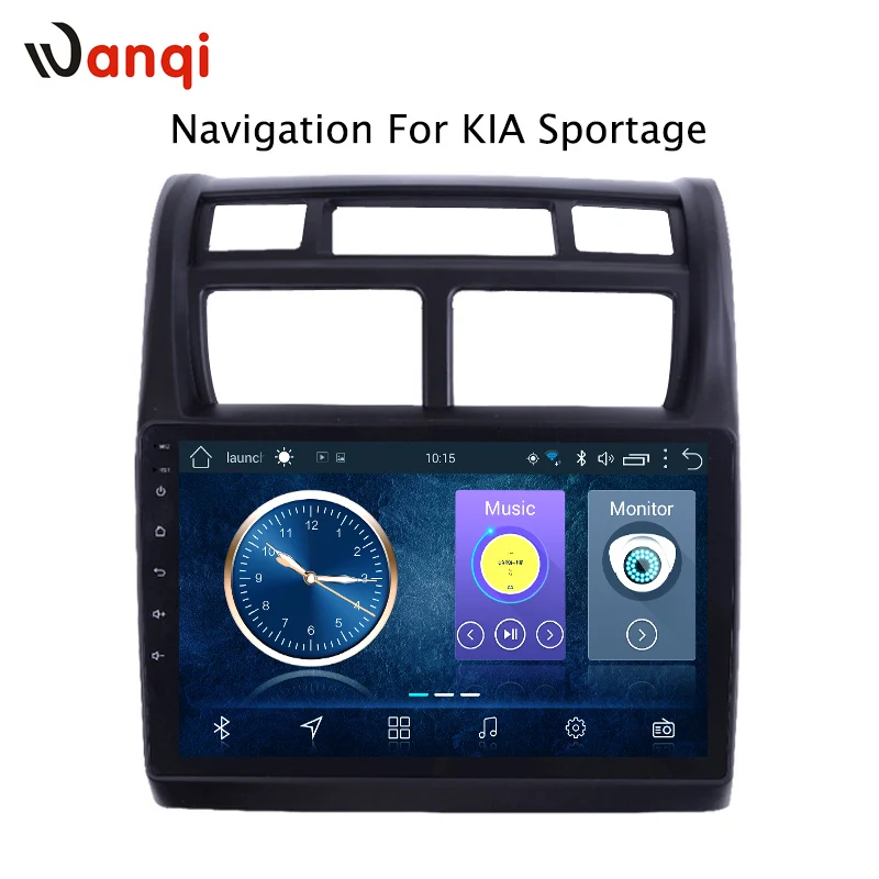 Горячая 9 дюймов Android 8,1 автомобильный Dvd Gps плеер для KIA Sportage 2007-2013 Встроенный радио Видео навигация с Bt Wifi RDS