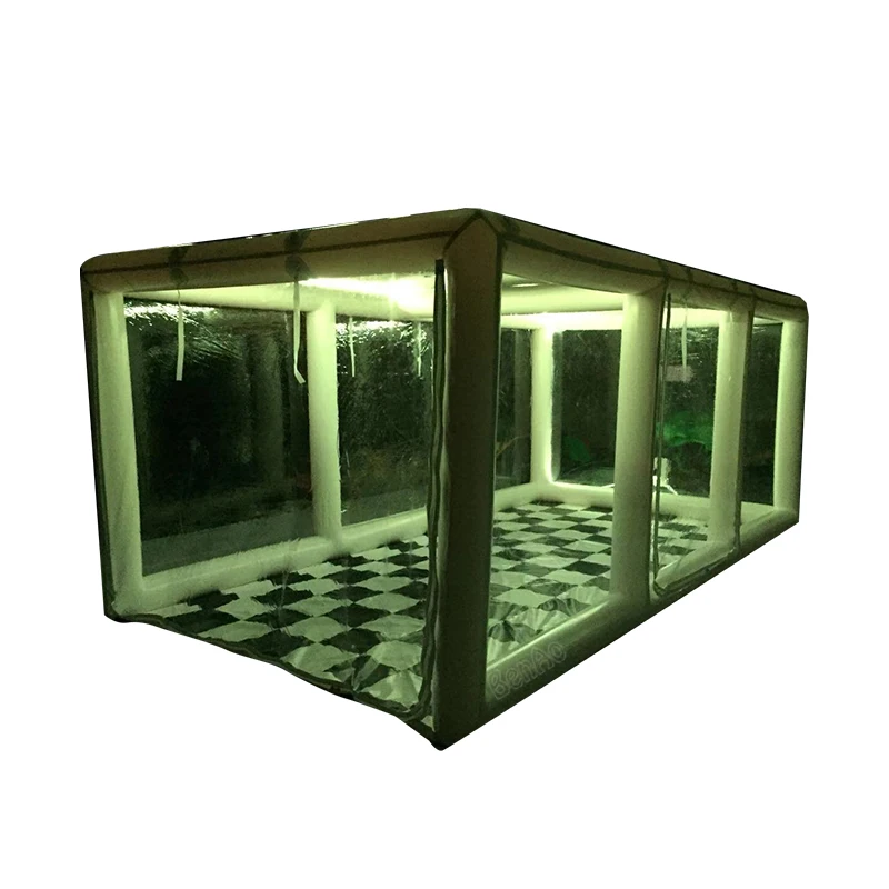 22ft/690 см прозрачный шахматный тентовый гараж, открытый надувной навес для автомобиля на продажу