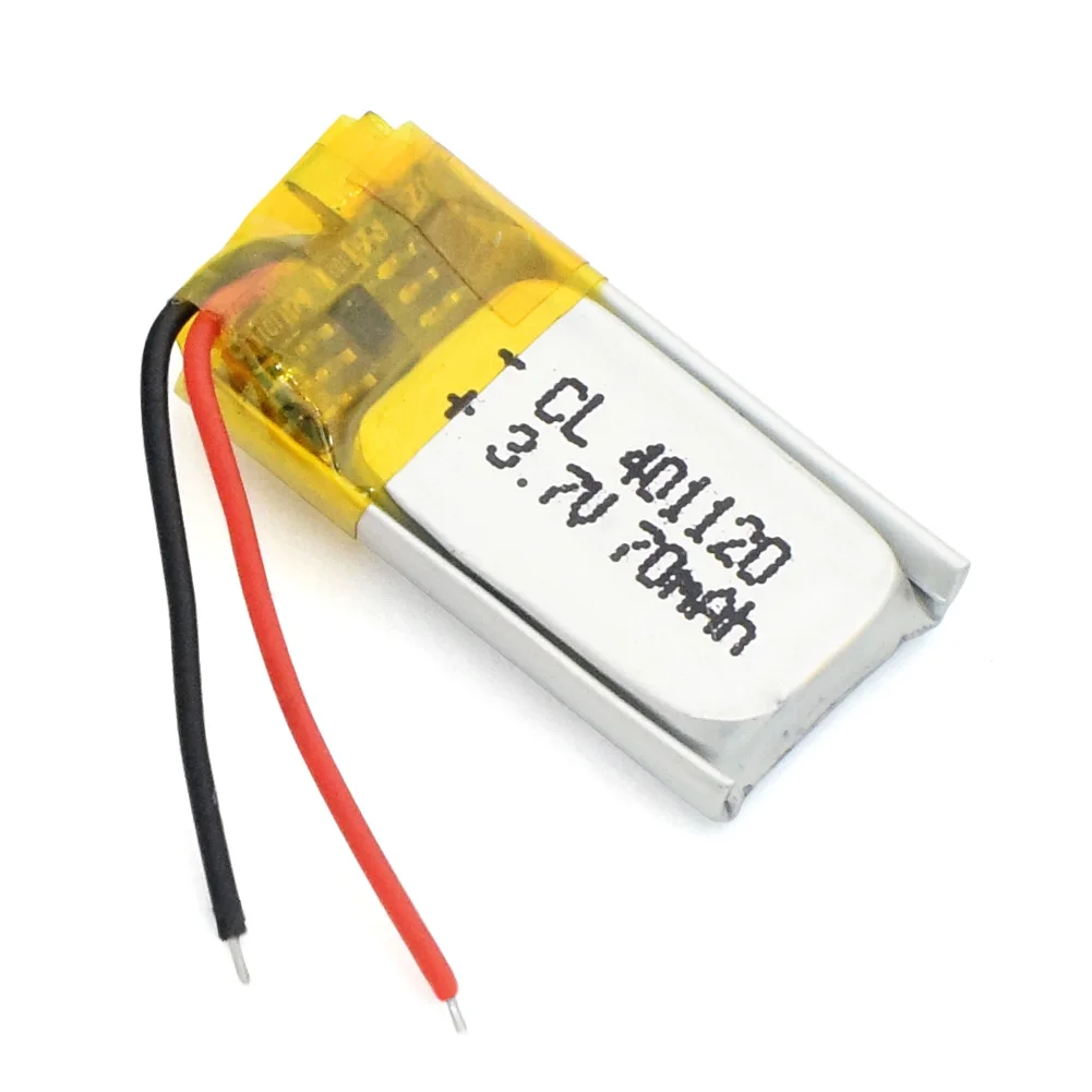 YCDC 1/2/4 шт. Перезаряжаемые 401120 литий Батарея 3 7 V 70 мА ч для MP3 MP4 Bluetooth селфи палки