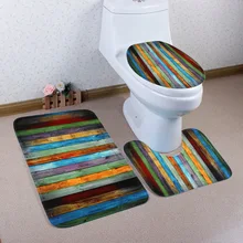 3 шт. морской подводный мир Противоскользящий якорь коврик для ванной набор фланелевый чехол для сиденья унитаза три части коврика для ванной