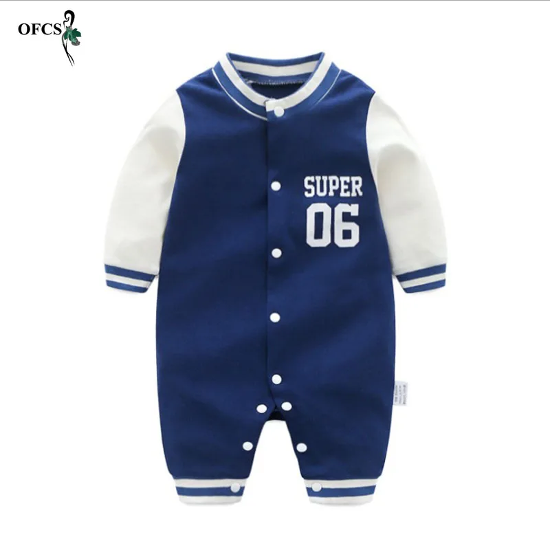 

Autumn Baby Rompers Boy Girl Clothes Child Dress Cotton Newborn Baby Clothes Roupas Infant Jumpsuits Kids Baseball Uniform