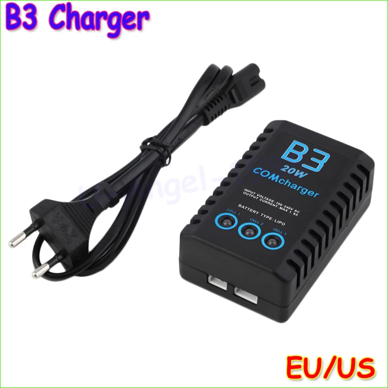 

Wholesale 1pcs RC B3 20W 2S-3S LiPo Battery Compact Easy RC Balance Charger For RC Helicopter EU/US Dropship