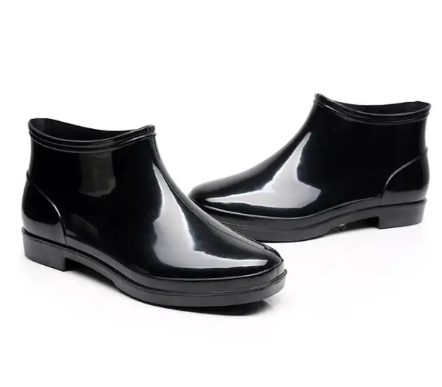 

Footwear Waterproof Booties Rubber Fishing Boots Men Rain Boots Oil-proof Galoshes Slip On Pvc Kitchen Car Wash Work Chef Shoes