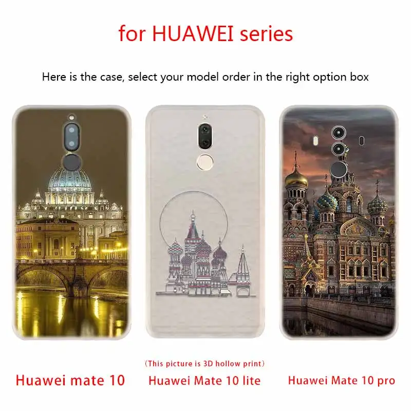 Чехол с изображением русского замка мягкие силиконовые чехлы для Huawei Mate 10 Lite 20 Pro
