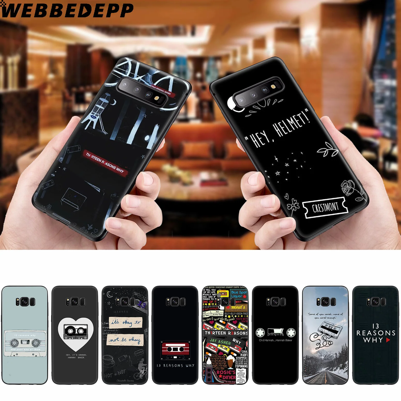 WEBBEDEPP Thirteen Reasons Why Soft Case for Samsung Galaxy S10 S10e S9 S8 Plus S7 S6 Edge &amp J6 2018 Note 10 9 8 |