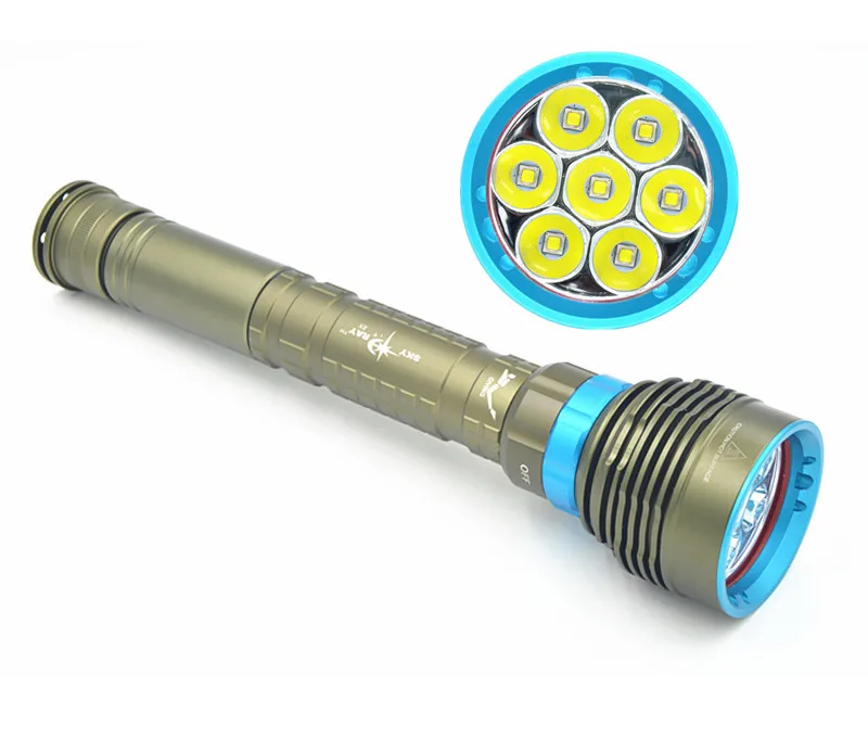 

New arrival!!! 7x Cree XM-L2 LED 200M Underwater 14000 Lumens Scuba Diving Flashlight Dive Torch Lamp