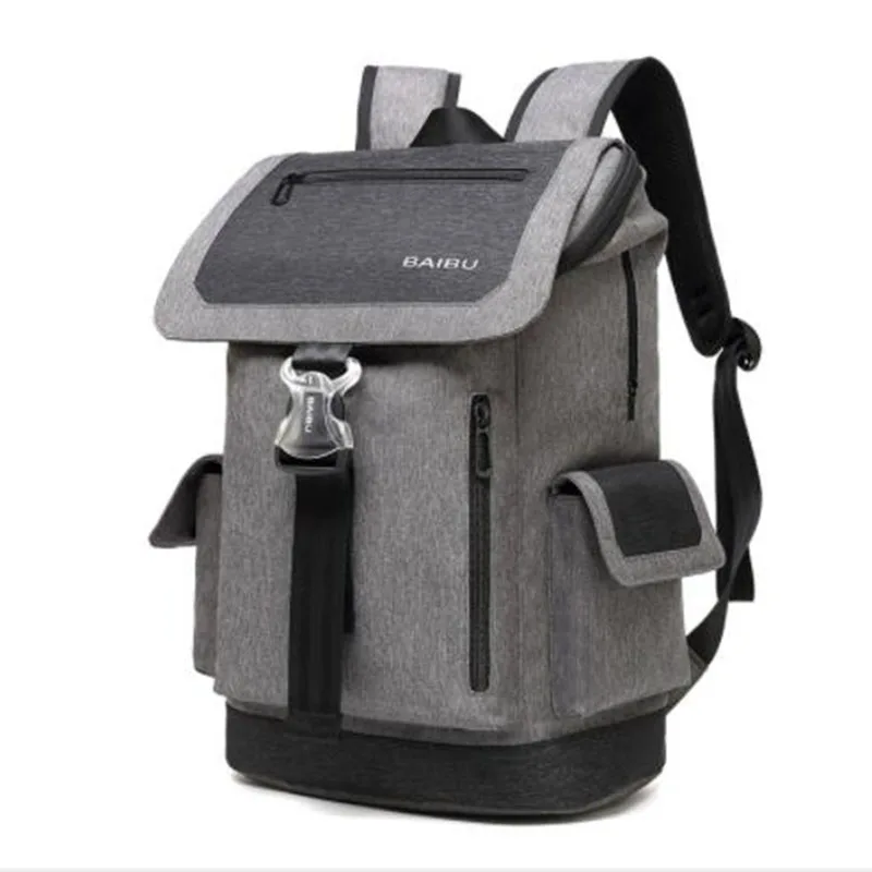 

BAIBU Men Backapck Waterproof Oxford Male Travel bag Backpacks Fashion USB Charging Laptop Backpack High capacity Student Bags
