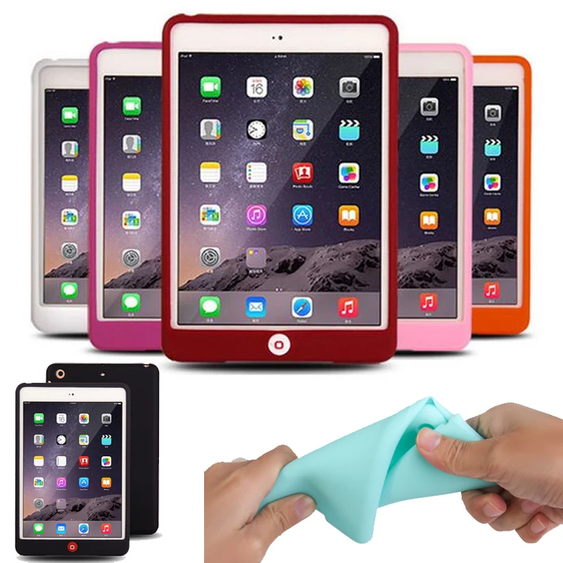 Новый однотонный мягкий чехол Suger силиконовый цветной для Apple iPad 2 3 4 ударопрочный