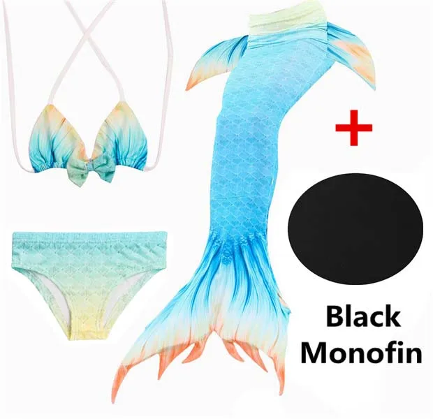 4PCS-Set-Child-Girl-Mermaid-Swimming-Tail-Swimwear-Summer-Swimwear-Mermaid-tail-with-Monofin-girl-costume (2)