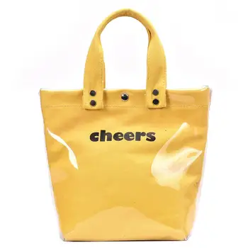 

Female Fashion Casual Letter Jelly Transparent Totes Crossbosy Top-handle Bags Women Large Capacity Shoulder Messenger Bags