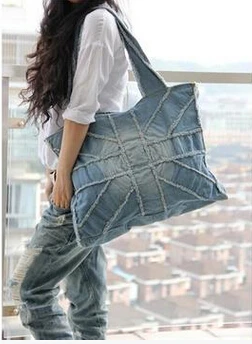 

Fashion handbags shoulder bag denim ladies hand - washing hand - rubbing rice