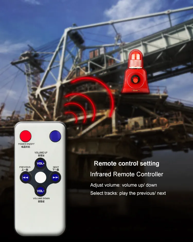 industrial dispositivo de alarme visual audível led