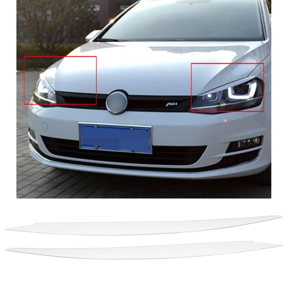 Одна пара фар бровей Веки Накладка для Volkswagen VW Golf 7 GTI 2013 2018 MK7 R Rline стайлинга