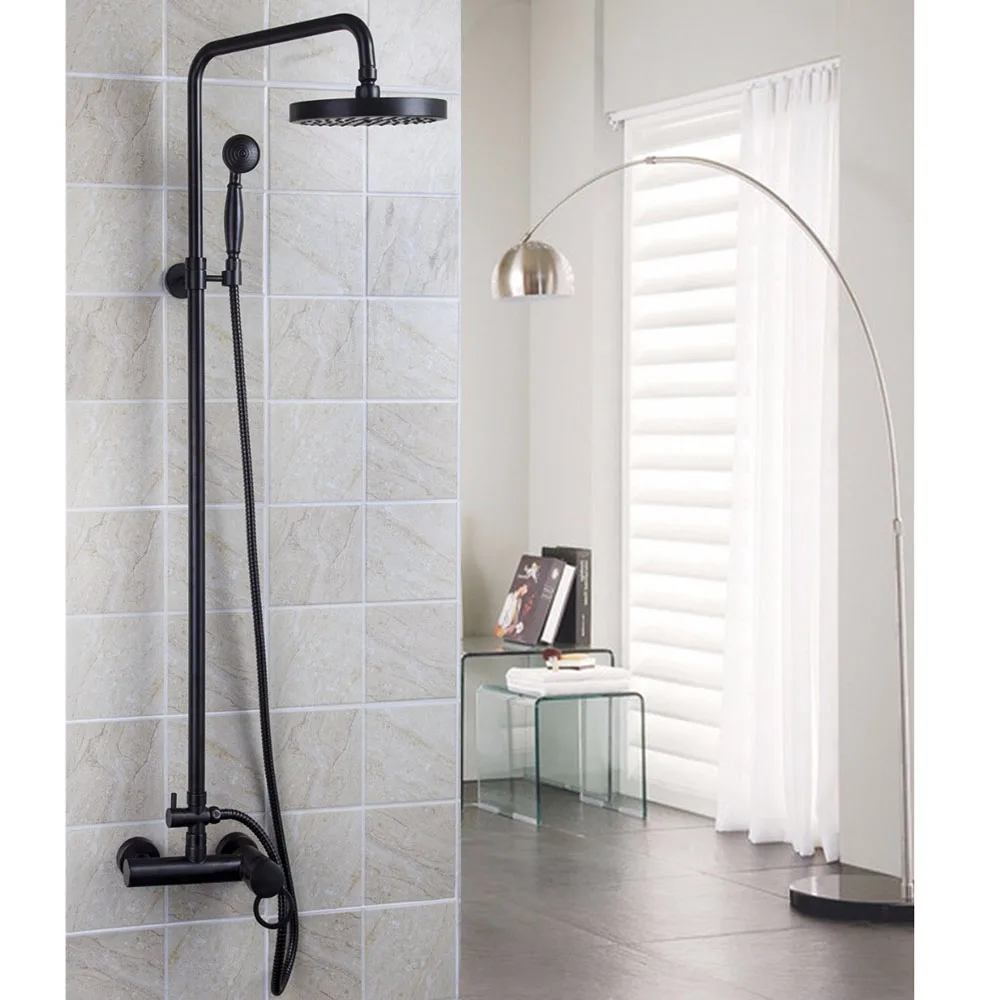 New arrival Rain Shower Faucets with ceramic Mixer Tap Oil Rubbed Bronze Bath Shower Faucet Set bathtub faucet Wall Mounted