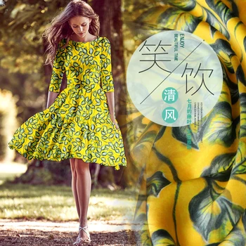 

Soft silk jet printing silk fabric cloth pounds floral elastic silk satin suit charging - drink breeze smile 2017.6.15