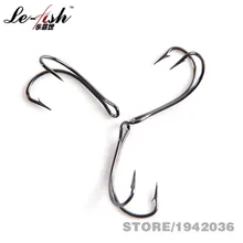 Горячая Свободный Корабль Рыболовный Крючок Высокоуглеродистой Стали Двойные Крючки 1/0 Многослойных Покрытий Чуткость Новое Прибытие Ле-рыба 10 шт./лот