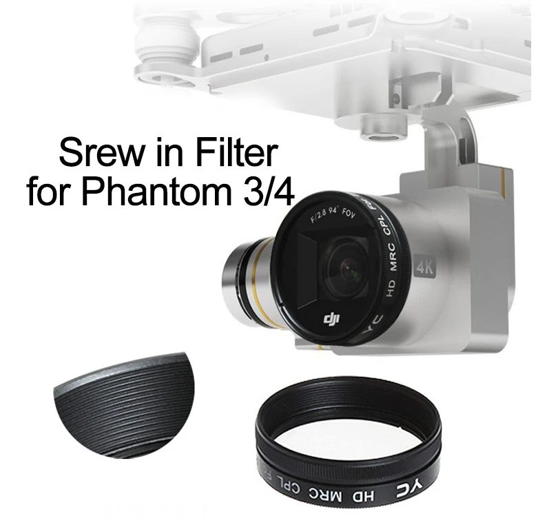 Screw on UV CPL ND2-400 ND8 ND16 Lens Filter for DJI Phantom 3 Adv Pro Phantom 4 3A 3P Drone Camera Lens Filters Screw on UV CPL ND2-400 ND8 ND16 Lens Filter for DJI Phantom 3 Adv Pro Phantom 4 3A 3P Drone Camera Lens Filters