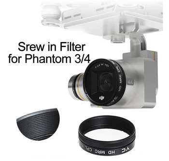 

Screw on UV CPL ND2-400 ND8 ND16 Lens Filter for DJI Phantom 3 Adv Pro Phantom 4 3A 3P Drone Camera Lens Filters