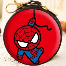 Q version Avengers Coin Purse Iron Man Hulk Captain America Key Case Wallet Children Thanos Children Gift spot sell q version of captain america avengers hulk q edition boxed high quality pvc dolls child toys 2pcs set free shipping