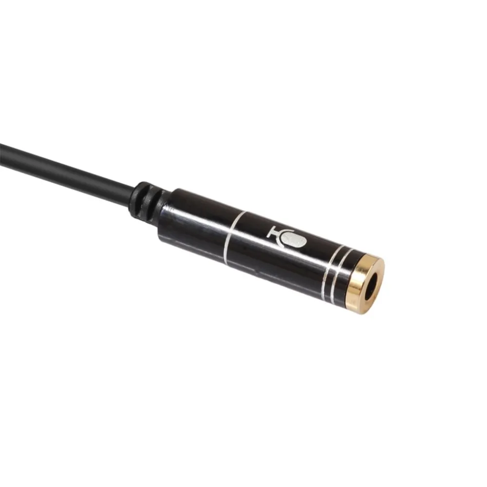 Качество 3,5 мм разъем для наушников+ Mic Аудио Сплиттер позолоченный Aux удлинитель Кабель-адаптер Шнур для смартфона микрофон