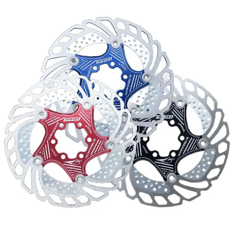 

Outdoor Sports Cycling Mountain Bike Aluminum Floating Cooler Rotor 203mm Six Nail Disc Brake Pad Bicycle Parts Bike Brake