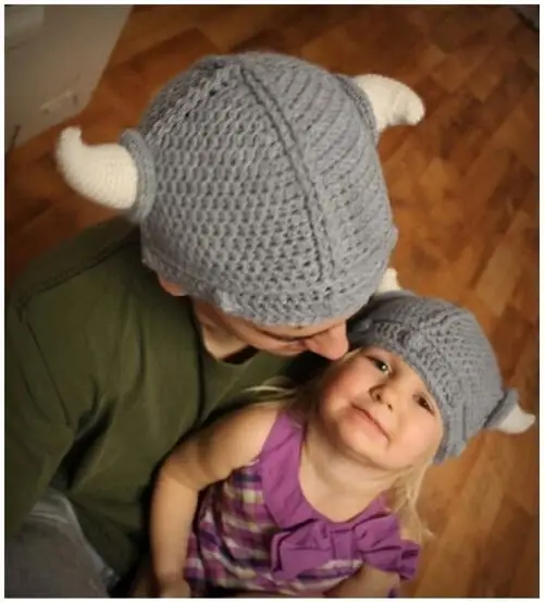 Детская шапка ручной работы в стиле воина викингов, вязаная крючком Шапка-бини, шлем для новорожденных, реквизит для фотосъемки, рождественский подарок для детей 0-12 месяцев