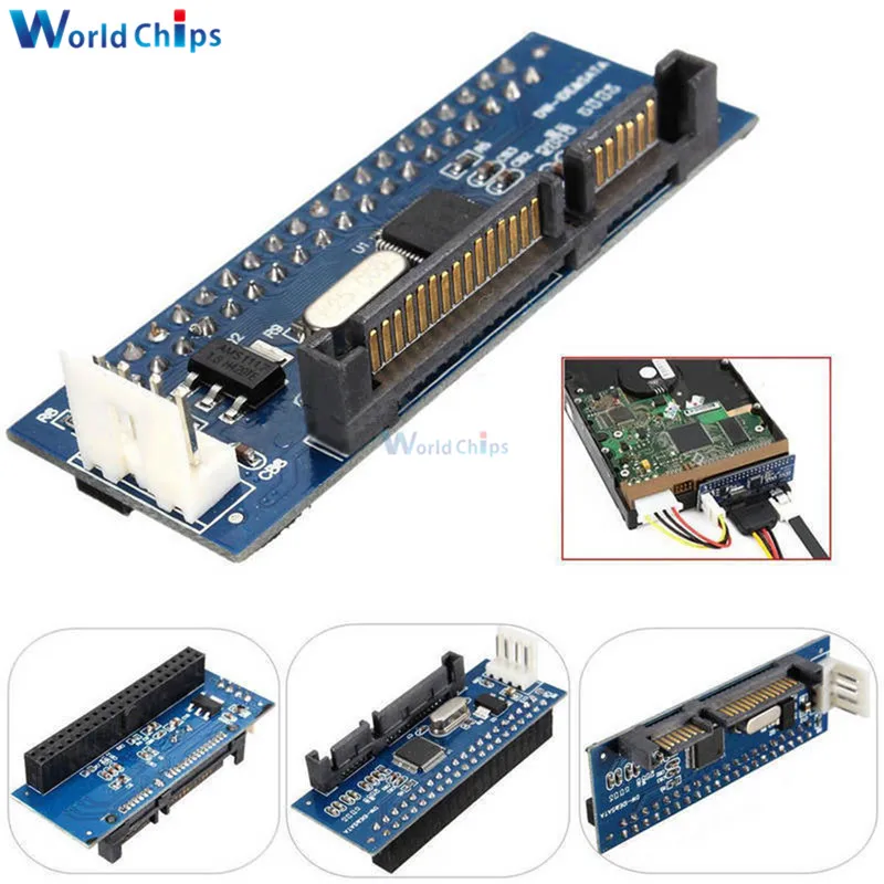 40-контактный переходник IDE Female SATA к 22-контактному male adapter PATA Card T1 | Электронные