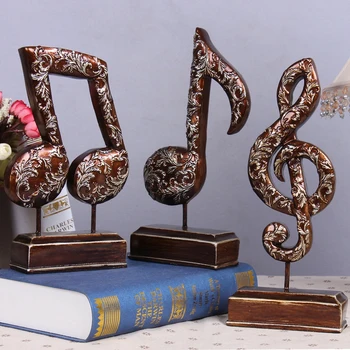 

classical Creative resin musical notes Design statue Wine cabinet home decor craft room decoration study parlor vintage figurine