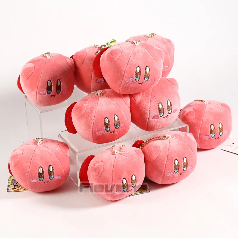 Kawaii Kirby мини плюшевые подвески куклы мультфильм Мягкие игрушки 10 шт./партия