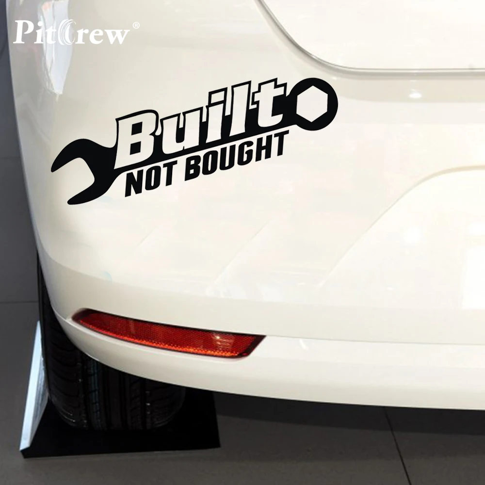 

1PC 15*7cm Newest Car Stickers Built Not Bought Jdm Motorcycle Vinyl Car Styling Waterproof Motorcycle Car Body Car Accessories