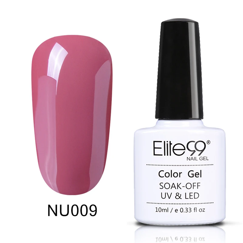 NU009-10ML Elite99 10 мл чистый цвет Лак Полупостоянный гель-эмаль для ногтей УФ-гель для ногтей маникюрный лак краска - Цвет: NU009-10ML