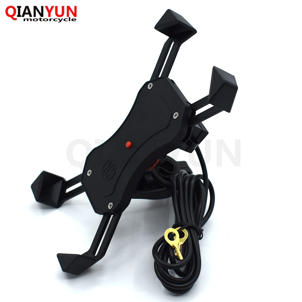 

Universal motorcycle bicycle mobile phone holder USB charger bracket For YAMAHA XP 530/500 T-MAX TMAX530 TMAX500 MT-07 MT-09