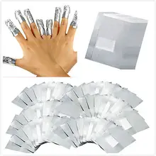 100Pcs/Lot Aluminium Foil Nail Art Soak Off Acrylic Gel Polish Nail Removal Wraps Remover Makeup Tool Nail Carel