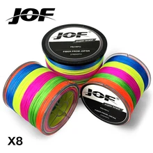 Многоцветный 8strands супер прочная леска 100 м 150 м 300 м 500 м 1000M PE плетеная леска морской рыбалки переплетения сверхмощные JOF