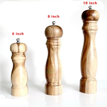 

Jaswehome Wood Pepper Grinder Capstan Mill Ceramic Rotor with Strong Adjustable Coarseness Salt and Pepper Mills