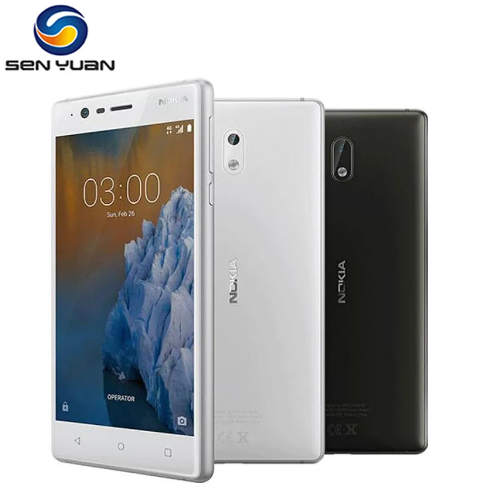 Оригинальный разблокированный сотовый телефон Nokia 3 Android 5 0 дюйма четырёхъядерный