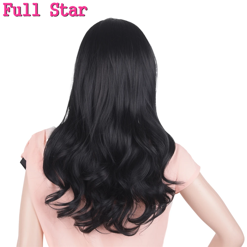 Полный Звезда черный Ombre розовый каштановые волосы парик синтетического Высокая Температура волокна длинные 280 г волос естественная волна