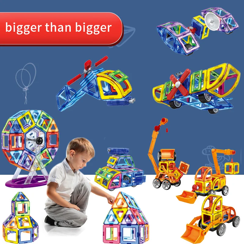 

Educational enlighten magnetic designer Blocks bricks kids games for children boys construction Assemble models & building toys